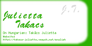 julietta takacs business card
